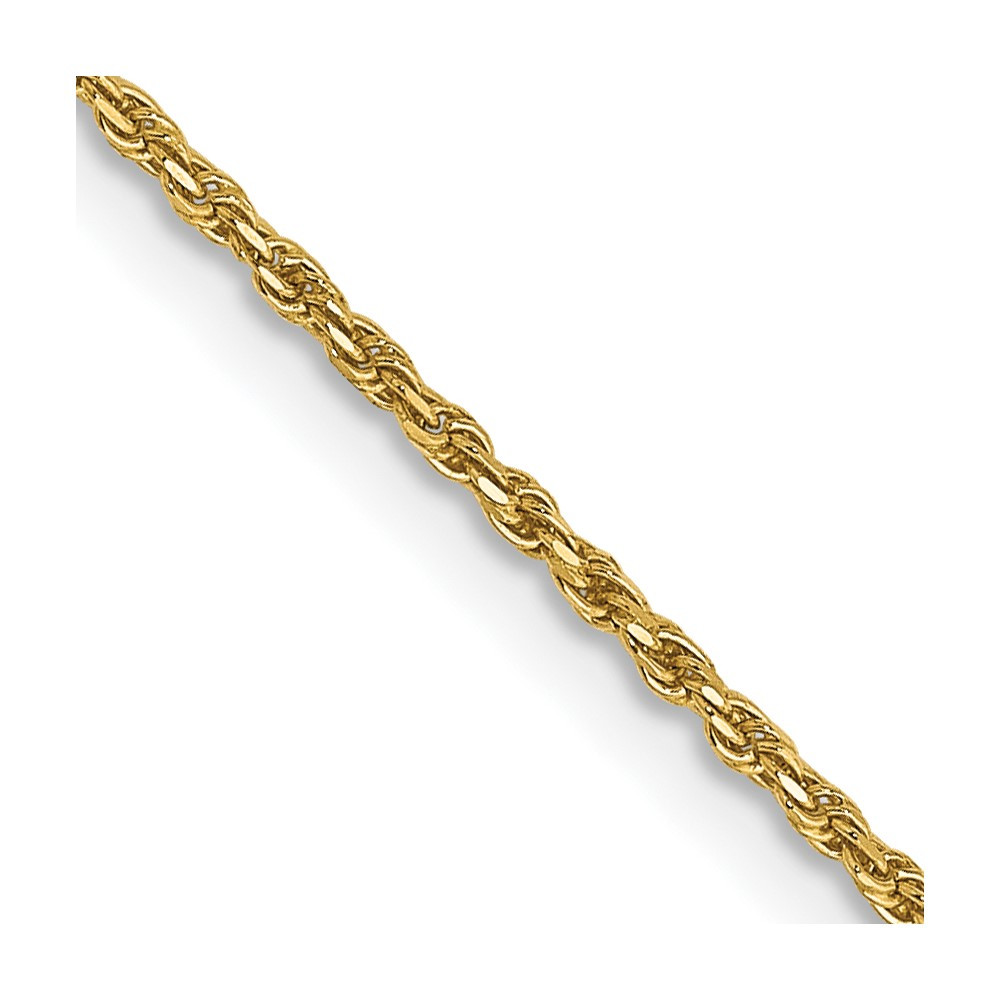 14k Yellow Gold 1.15mm Rope Chain Necklace with Lobster Clasp 22 Inch