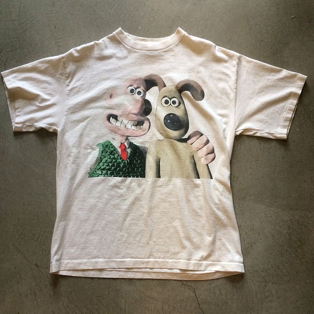 SALE Vtg Vintage Wallace & Gromit For Fans Cotton S-5XL Unisex White Tee Shirt S