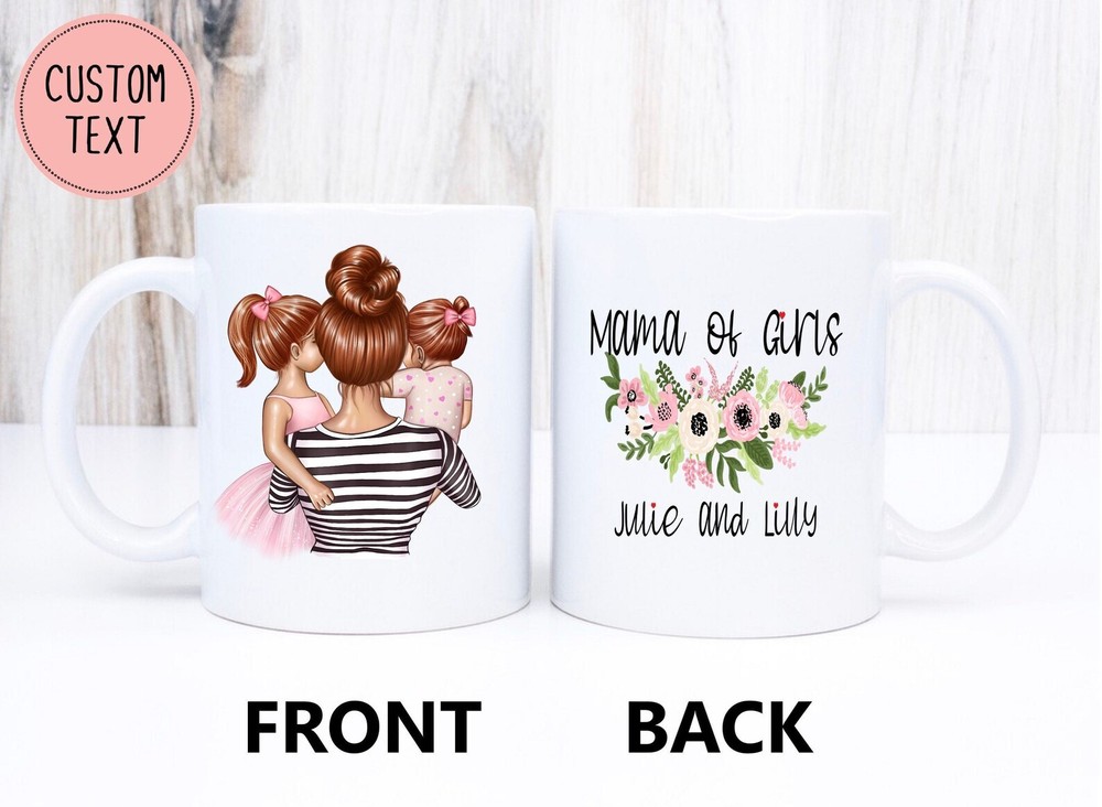 Mama Of Girls Mug Personalized Mothers Day Gift Girl Mama 2 Girls Mom Of
