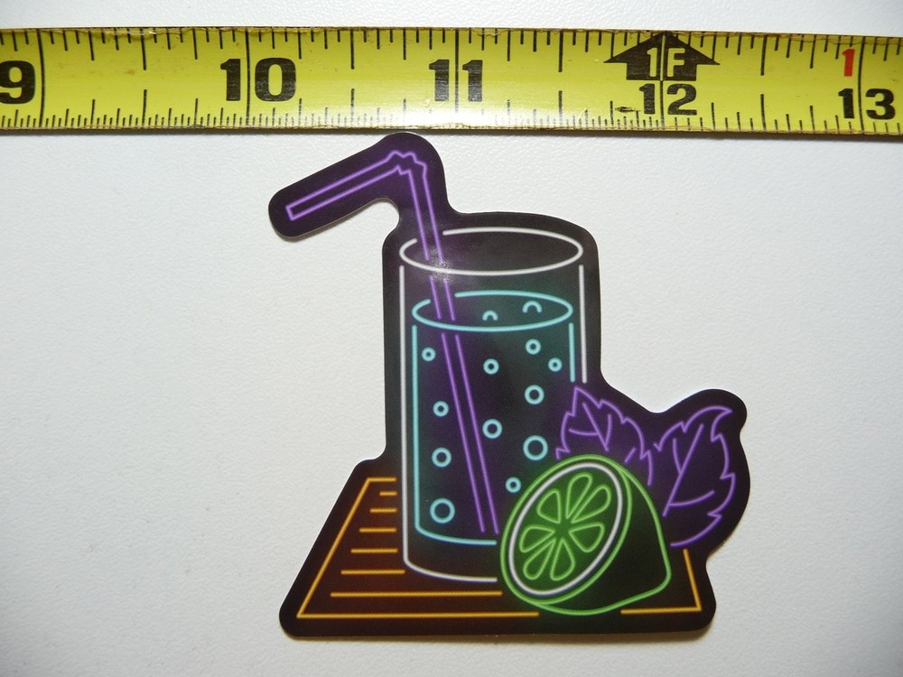 Neon alcohol mixed drink sticker decal for fun scrapbooking