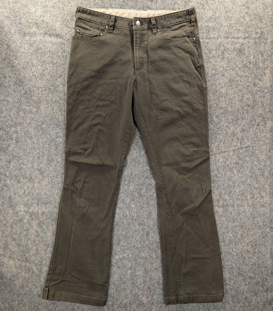 Outdoor Research Pants 6 Women's Beige Bootcut Mid-Rise Stretch Cotton Snap Hem