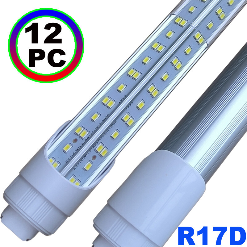 12Pack T8 8Ft Rotatable R17D HO Led Tube Light Bulbs 144W Led Shop Light 6500K