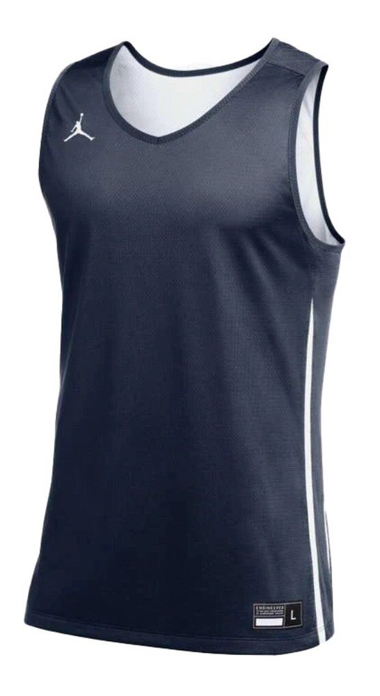 Nike Jordan Jersey Men's Reversible Basketball Navy White AR4317-420