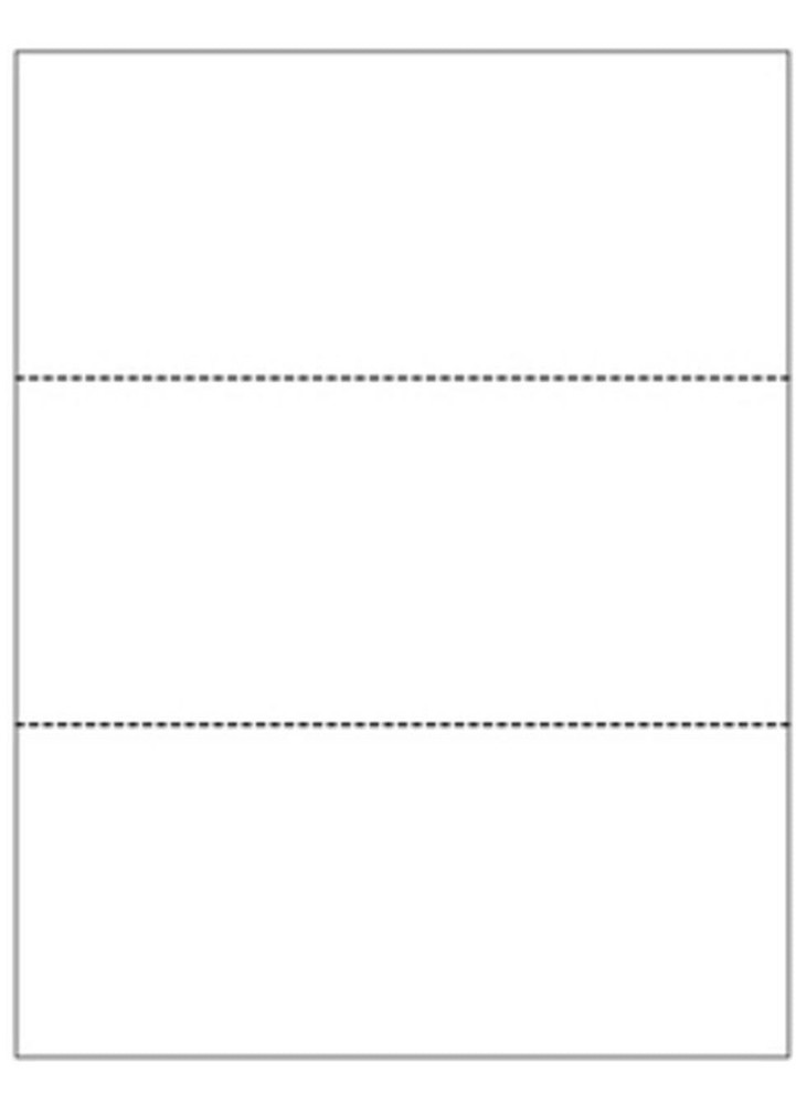 Blank Business Forms 8.5x11 White Bond Perf Separation 500 Count