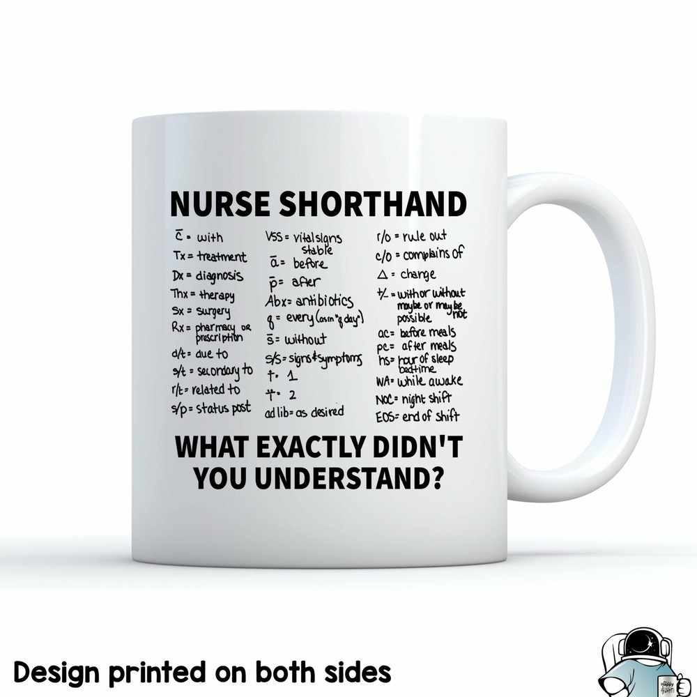 Nurse Mug Nurse Shorthand Mug Nurse Gift Nurse Coffee Mug Nursing School Gift