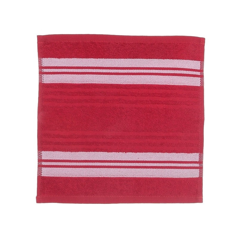 Deluxe Wash Cloth (12 X 12) (Red) - Set of 6 Red