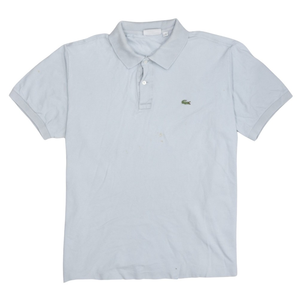 Lacoste Mens Polo Shirt Light Blue Cotton Pique Embroidered Croc Tennis XXL