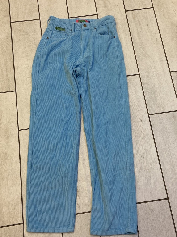 Empyre Corduroy Skate Pants Turquoise Blue Baggy Relax  Fit Y2K Women’s 4