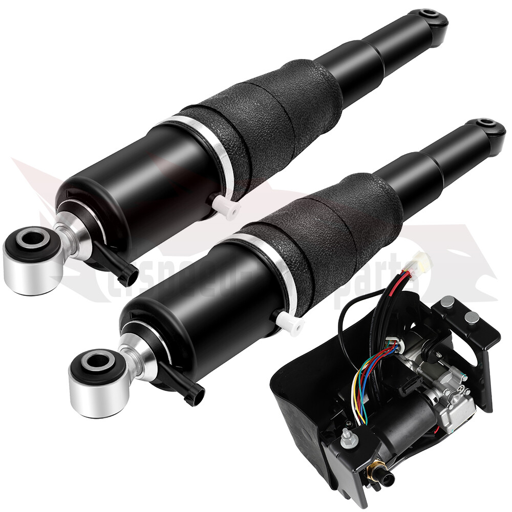 3 Rear Air Ride Suspension Shocks & Compressor for Cadillac Escalade