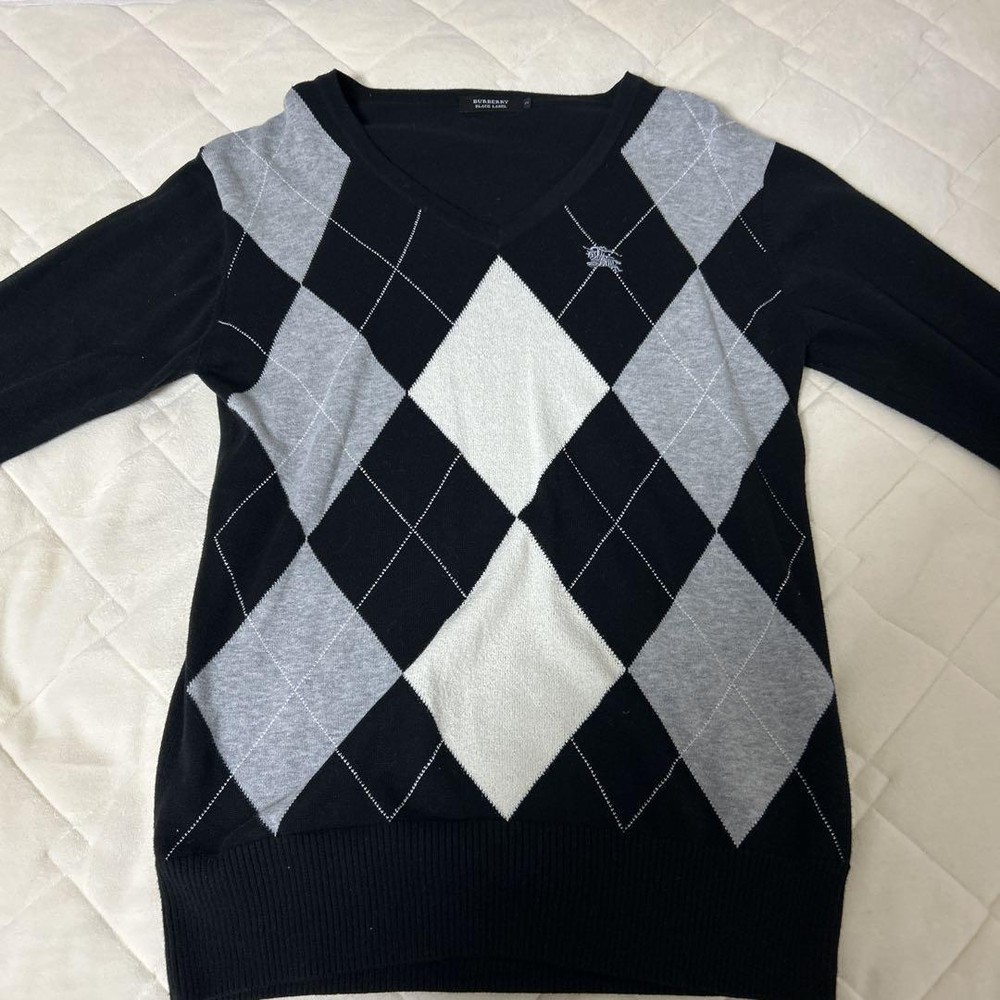 Burberry Black Label V-neck sweater F/S from Japan