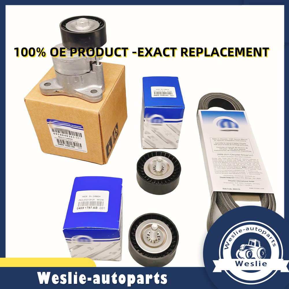 Dodge Journey Jeep Compass Chrysler 200 Serpentine Belt Kit