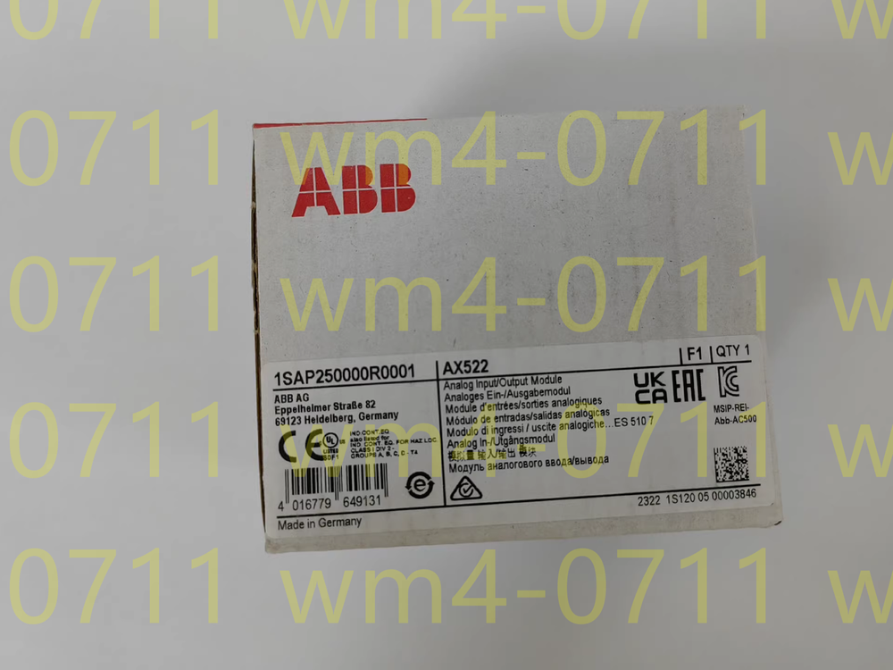 AX522 ABB 1SAP250000R0001 Analog Input and Output Module is brand new!Spot Goods