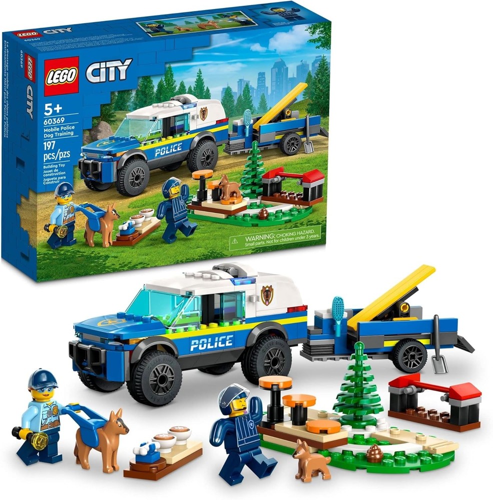 LEGO City Police Dog Training SUV Toy with Trailer 60369 Building Kit