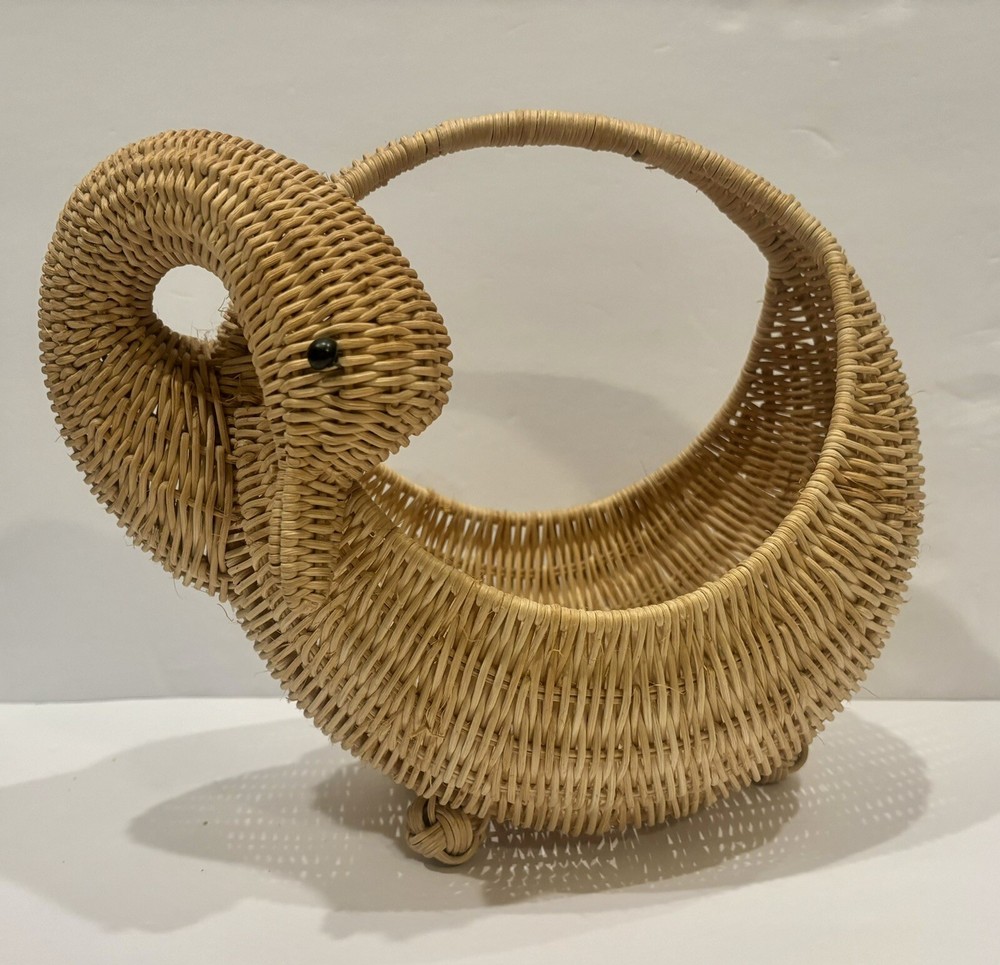 Vintage Wicker Duck Basket