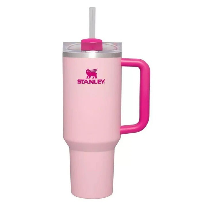 Stanley 40oz Flamingo Pink Tumbler Stainless Steel H2.0 FlowState Quencher
