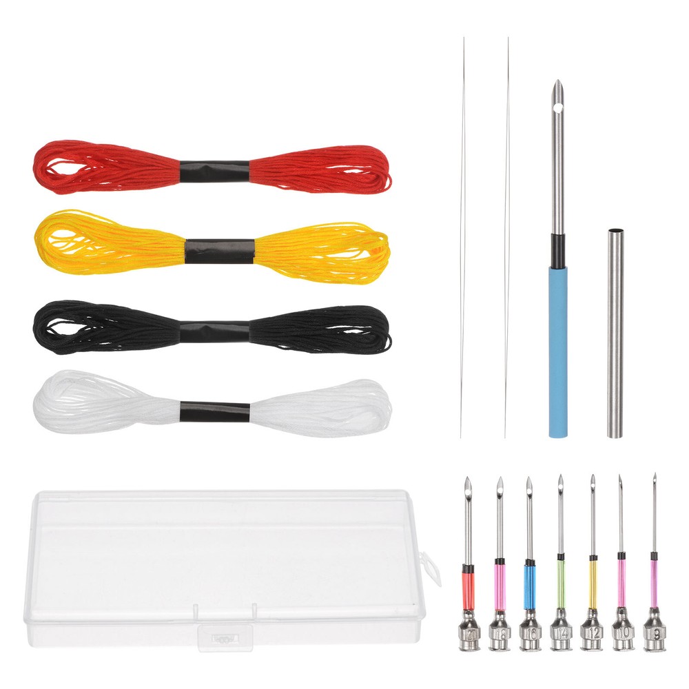 Punch Needle Embroidery Kit with 8 Sizes Needles and 4 Color Threads