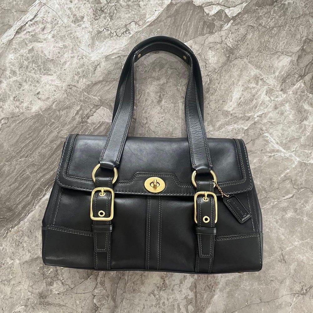 COACH Old Coach  Leather Handbag 11045 Black