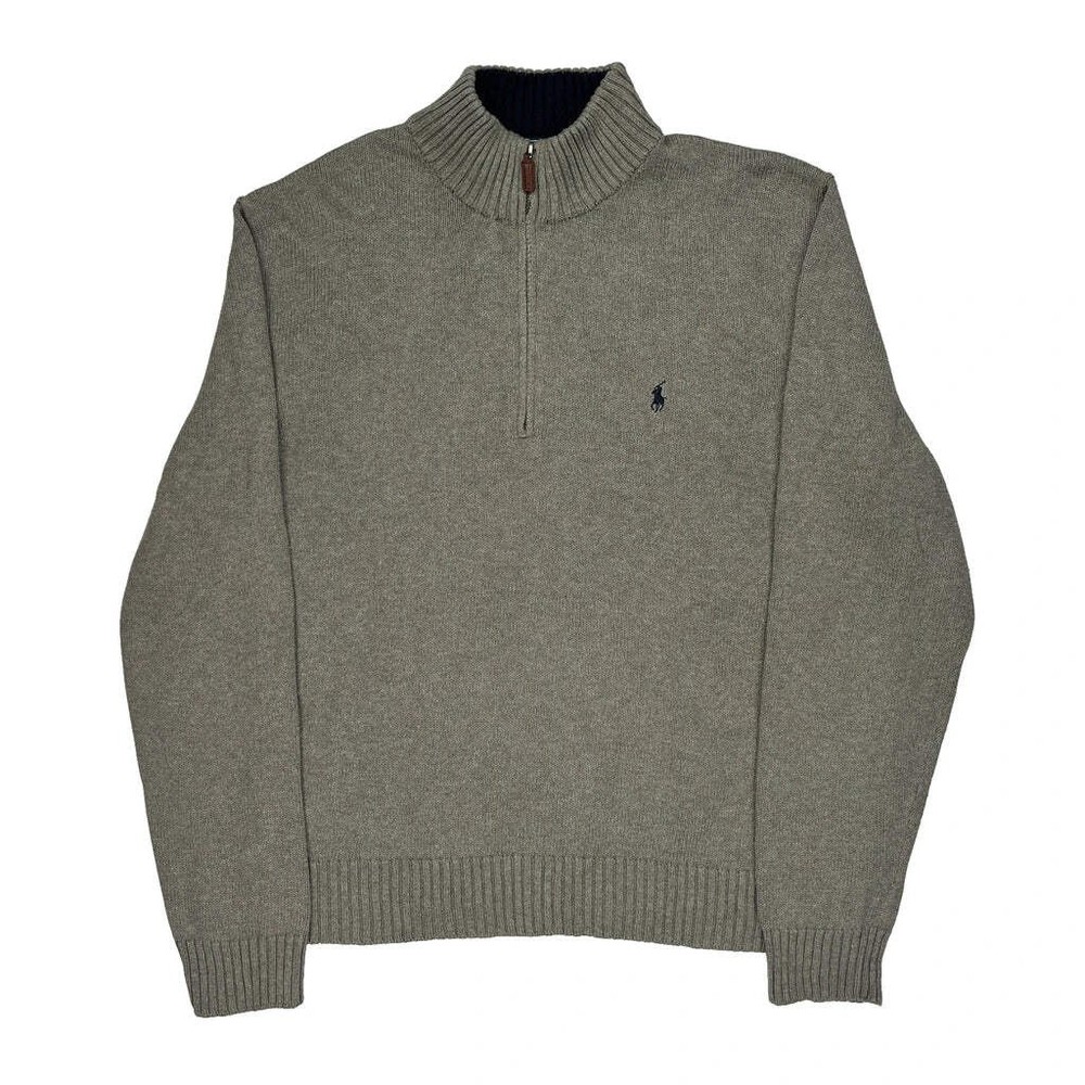 Polo By Ralph Lauren 1/4 Zip - 2XL Gray Cotton