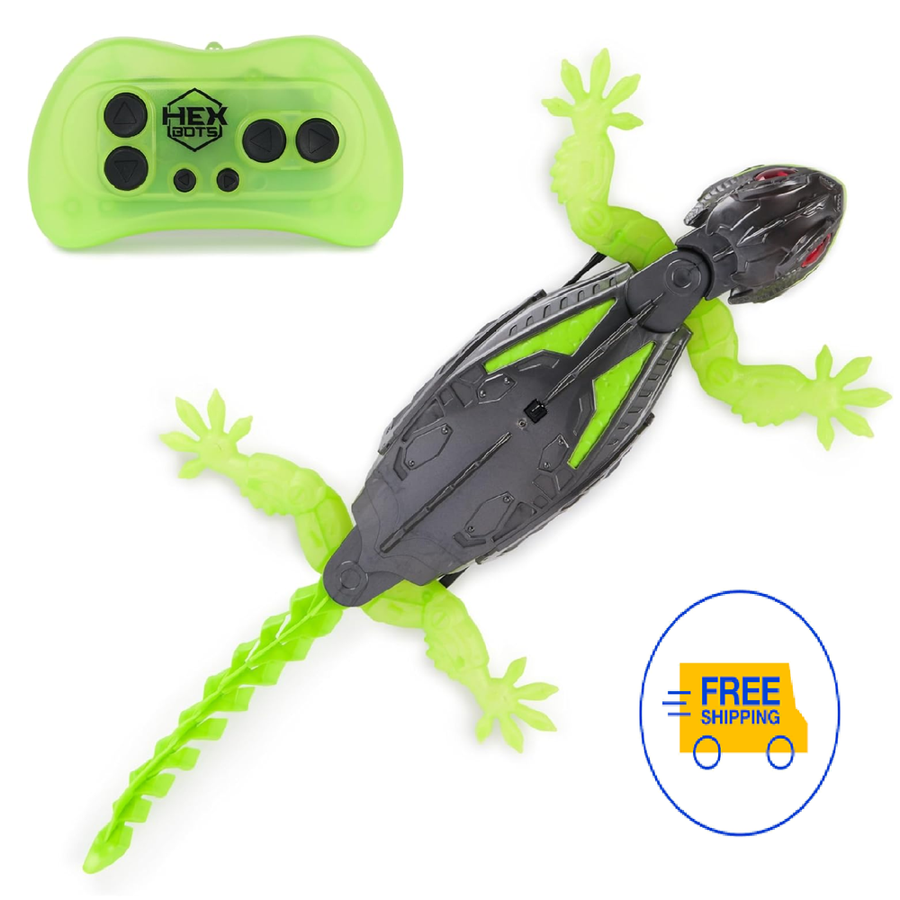 Wall Crawler Gecko Toy Rechargeable RC Robot Climbs Walls Fun for Kids