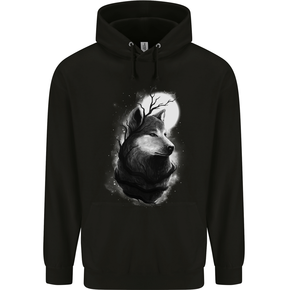 Full Moon Wolf Werewolves Wolves Mens 80% Cotton Hoodie