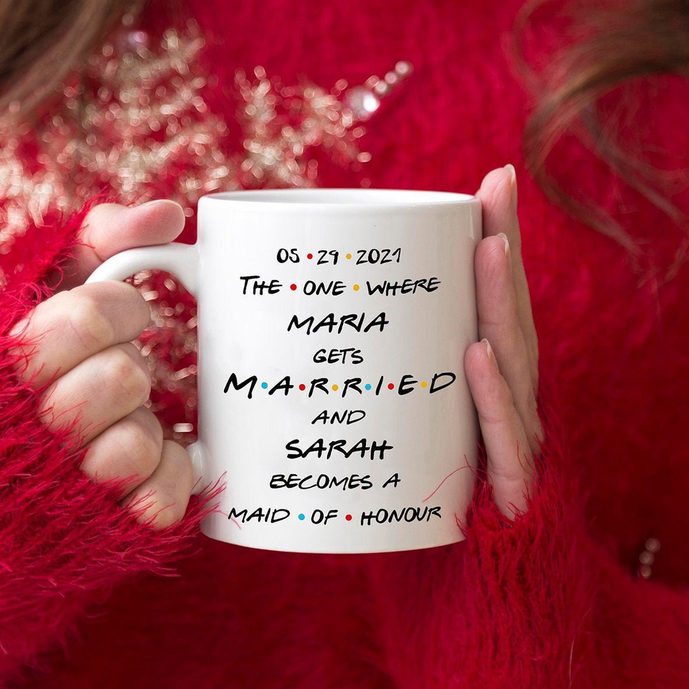 Regalo personalizado para dama de honor taza regalo dama de honor propuesta regalo