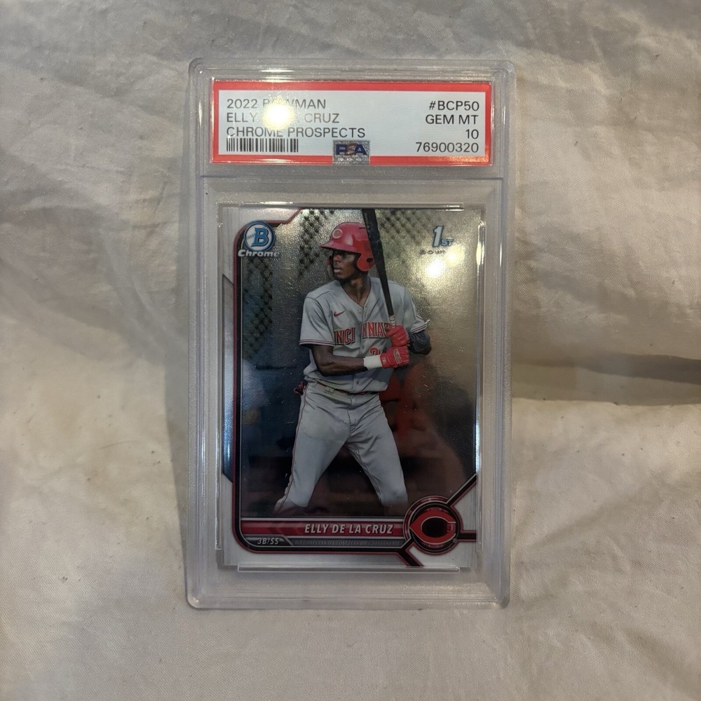 PSA 10 Elly De La Cruz 2022 Bowman Chrome Rookie RC Reds Prospect Gem Mint