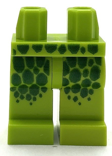 Lego New Lime Minifig Pants Legs with Dark Green Scales Part Lasha