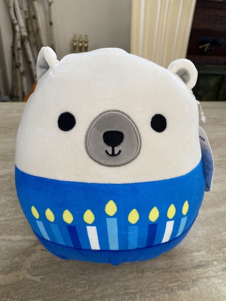 Squishmallow 8 inch Brooke the Polar Bear Jewish Plush NEW with Tags Holidays