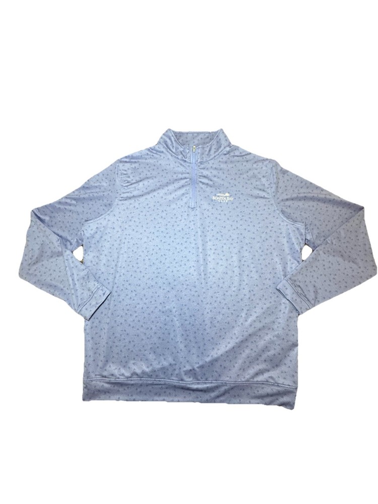 Peter Millar Mens Perth Golf Carts Performance AOP 1/4 Quarter Zip Extra Large