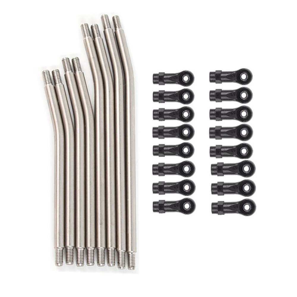 For SCX10 II 90046 1/10 RC Crawler Car Metal 5mm Steering Rod Link Linkage Kit