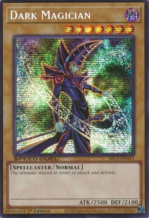 Dark Magician Secret Rare SBC2-ENA12 Light Play Yugioh Trading Card