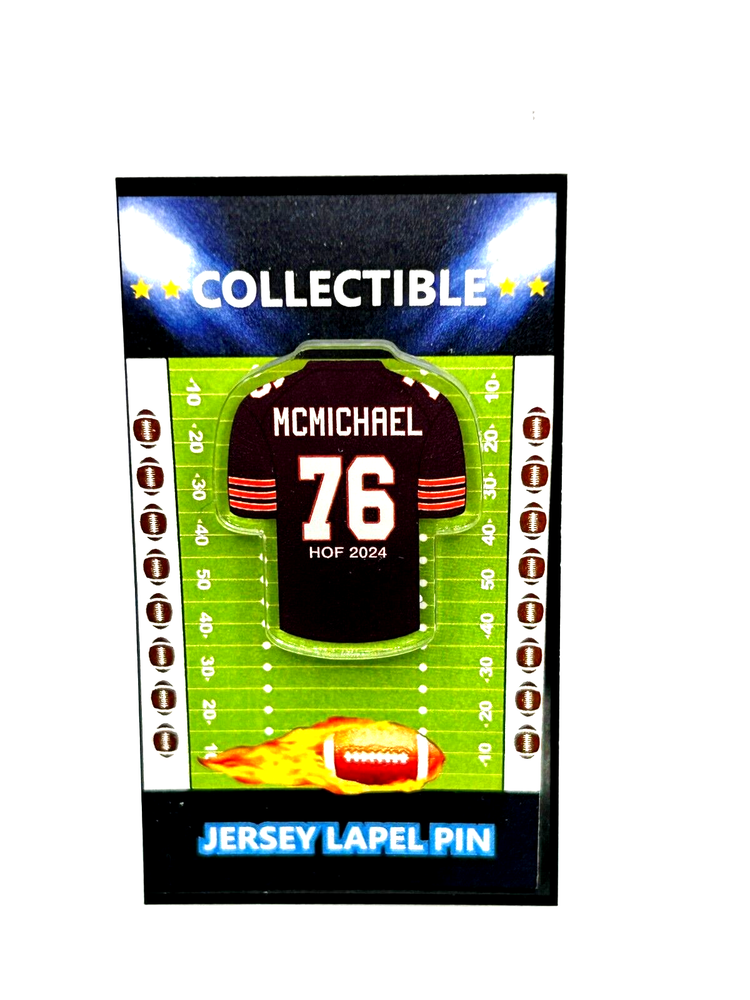 Chicago Bears Steve McMichael jersey lapel pin-HOF 2024-Collectible-FREE SHIP