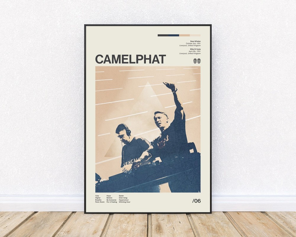Camelphat Inspired Mid-Century Modern Art Print No Frame Included