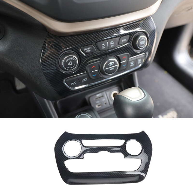 Upgrade Your 2014-2022 Jeep Cherokee with Carbon Fiber Style AC Switch Frame