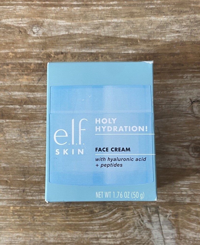 e.l.f Holy Hydration Face Cream with Hyaluronic Acid & Peptides 1.76 oz  