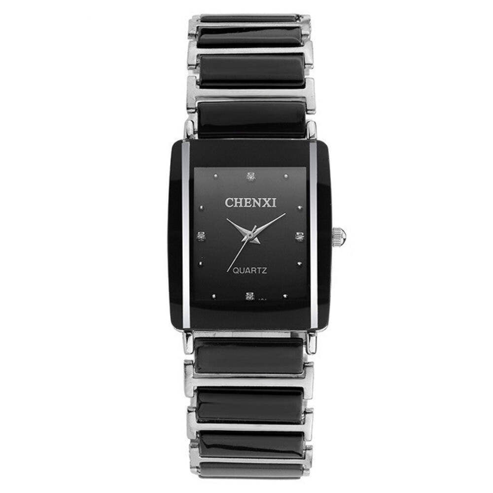 Chic Ceramic Quartz Watch with Luminous Pointer Display - Fashionable Style