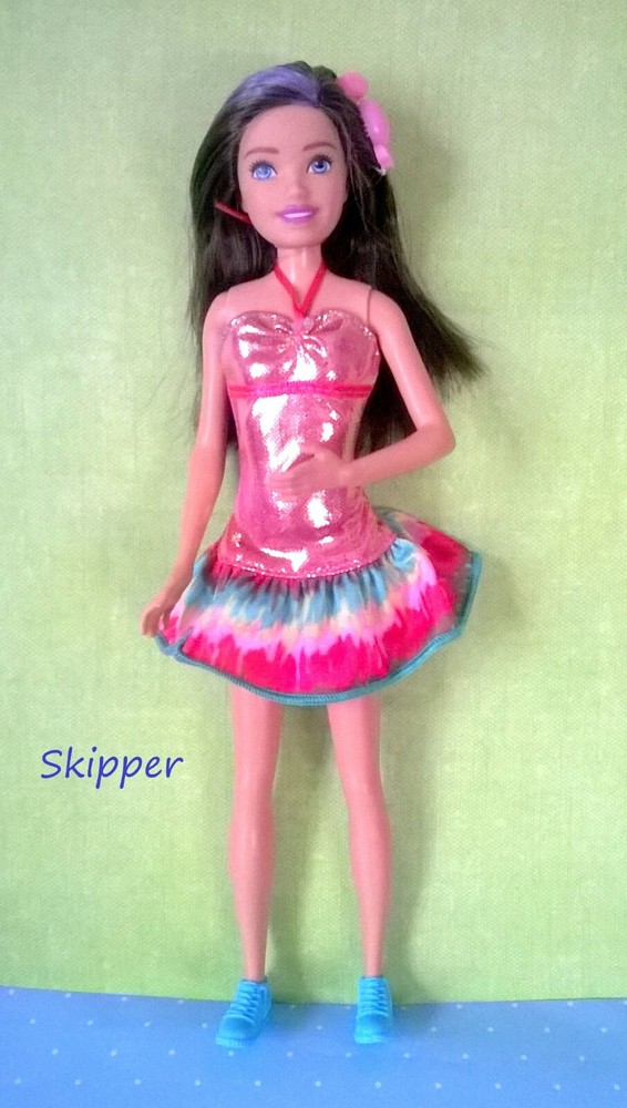 Mattel Barbie Skipper Babysitter  doll Brunette #B *Redressed*