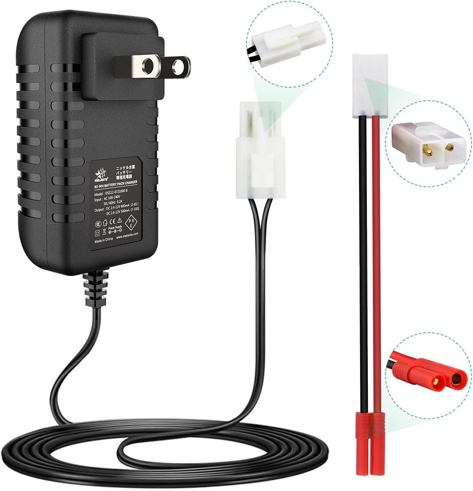 Melasta 7.2V 9.6V 8.4V RC Car Battery Charger for Green & Red Models  
