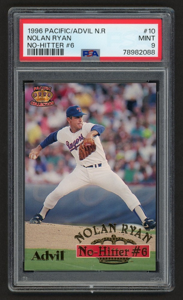 1996 Pacific Advil Nolan Ryan No-Hitter #6 PSA 9 HOF Low Pop