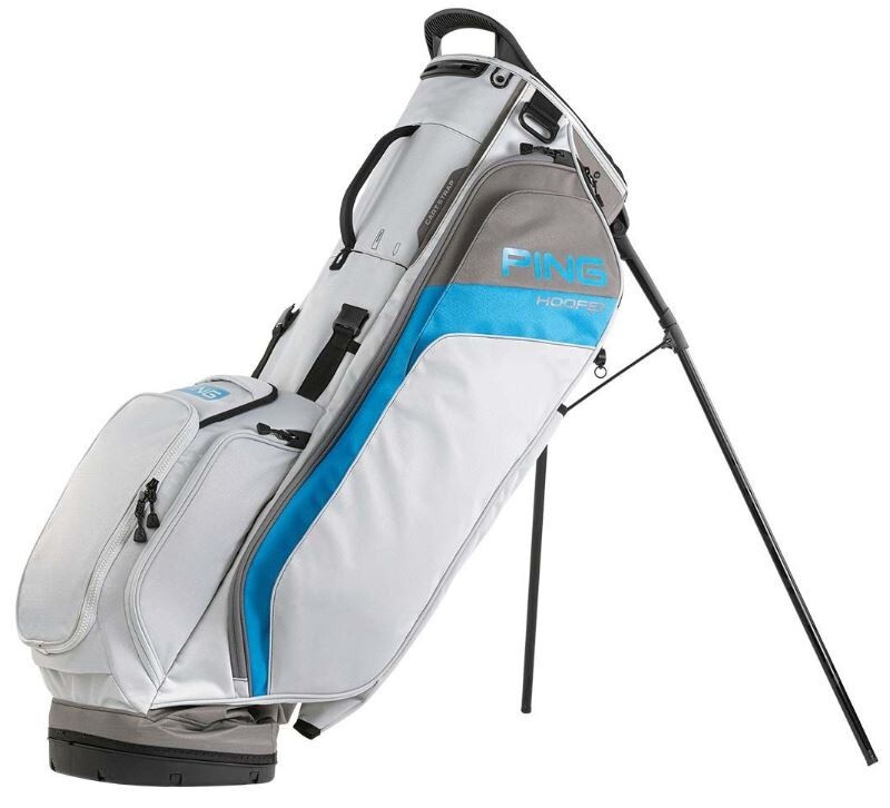 PING Hoofer 231 Golf Stand Carry Bag 5-Way Divider Light Grey/Blue/Graphite New!