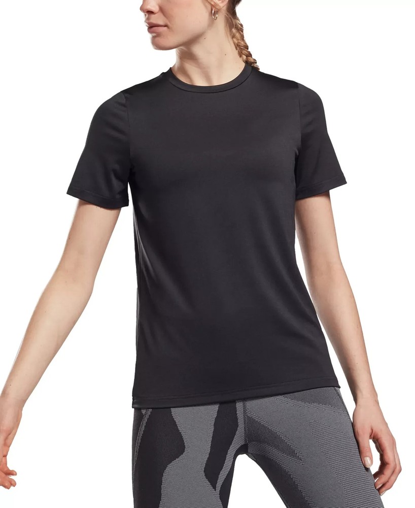 Reebok Women's Top Sz L Speedwick Slim Fit Crew Neck T-Shirt