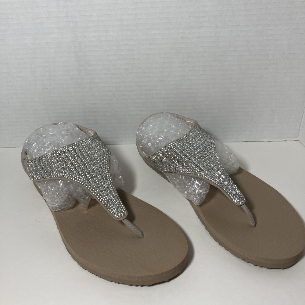 New Skechers Yoga Foam Thong Slingback Jeweled Sandals Size 9M No Box