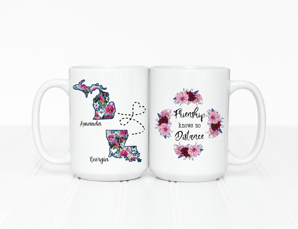 Custom Best Friend Gifts Long Distance Friendship Mug Long Distance Friendship