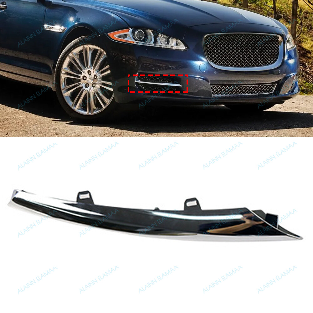 Right Front Bumper Side Vent Grille Chrome Trim i Fit For 2010-15 Jaguar XJ