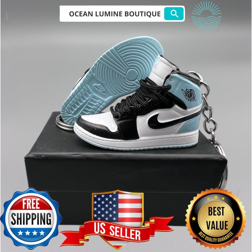 Air Jordan 3D Mini Sneaker Keychain, Basketball Sneaker Collectible, Box Options