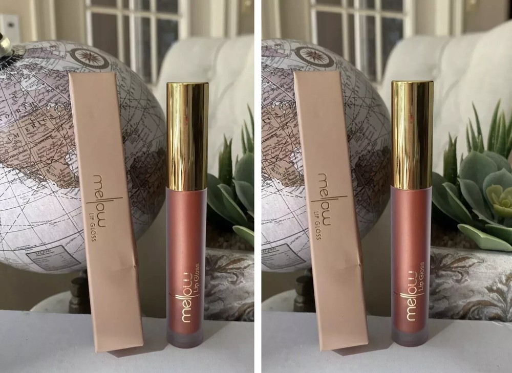 Mellow Cosmetics TAHITI Liquid Lip Gloss Duo Full Size 0.1oz 3.2g