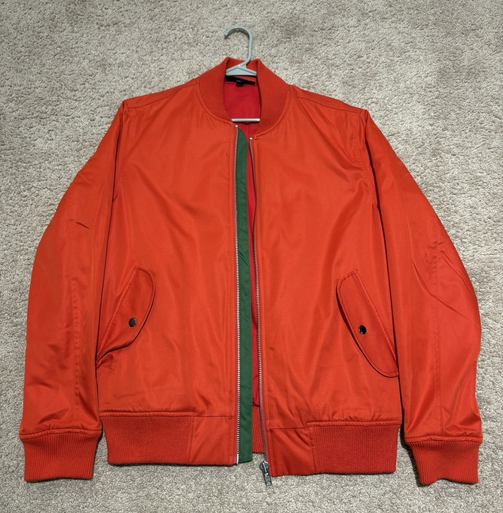 VINTAGE RARE BLACK SCALE BOMBER JACKET RED SIZE LARGE OLIVE GREEN BRAND NEW
