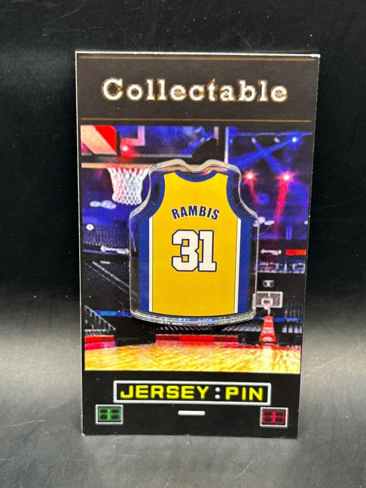 Los Angeles Lakers Kurt Rambis Showtime Era Jersey Lapel Pin - Vintage NBA Collectible