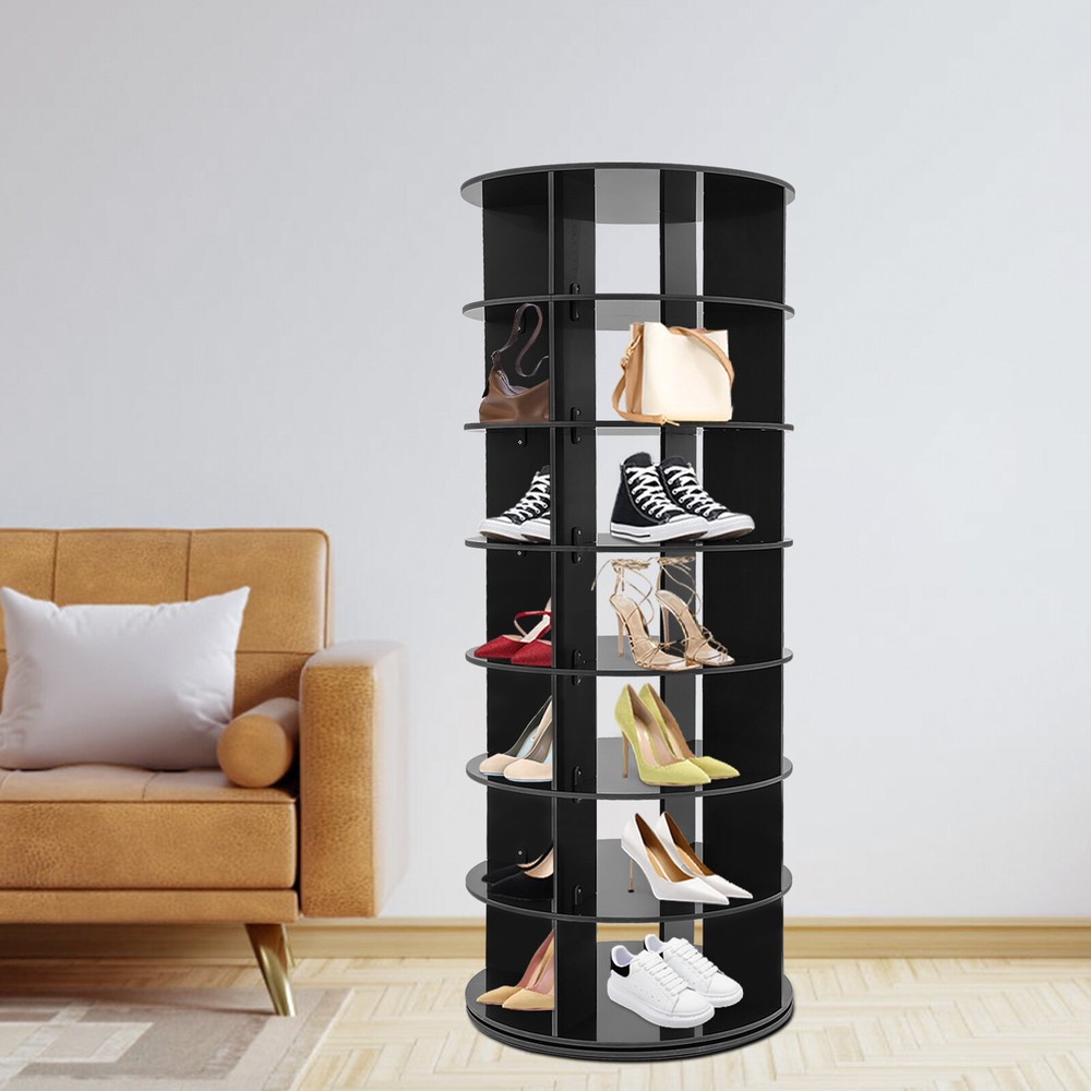 360° Rotating Shoe Rack 7-Tier Spinning Shoe Rack 152cm H Shoe Storage Organizer