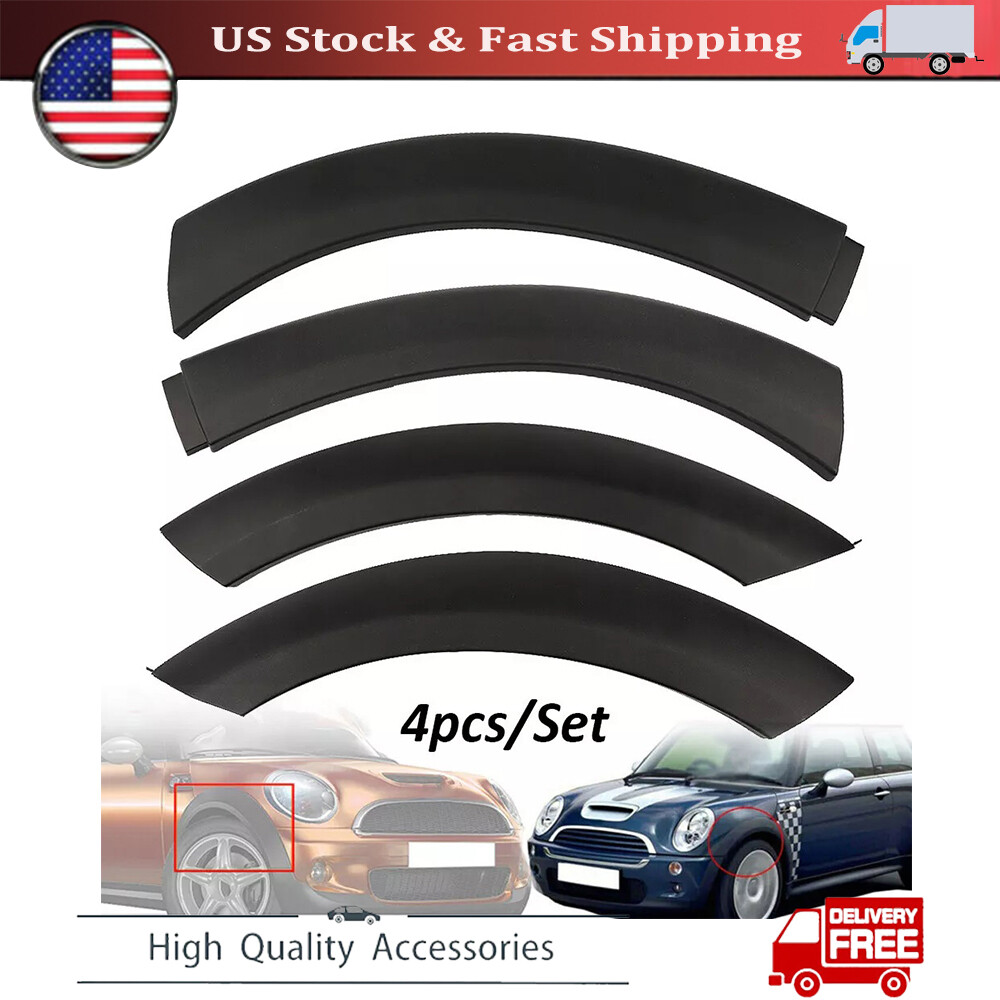Front 4PCS/Set Wheel Arch Fender Flares Hood Trim For Mini Cooper 2002-2008 2005